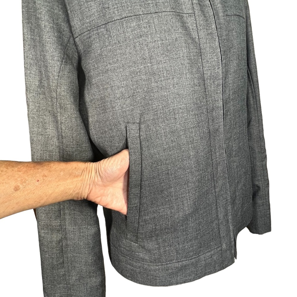 Tumi Men’s Gray Wool Zip Front Lined Jacket Made in Peru Size Large EUC - Picture 3 of 14